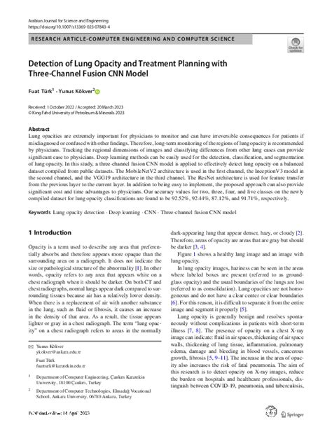 Detection of Lung Opacity and Treatment Planning with Three .